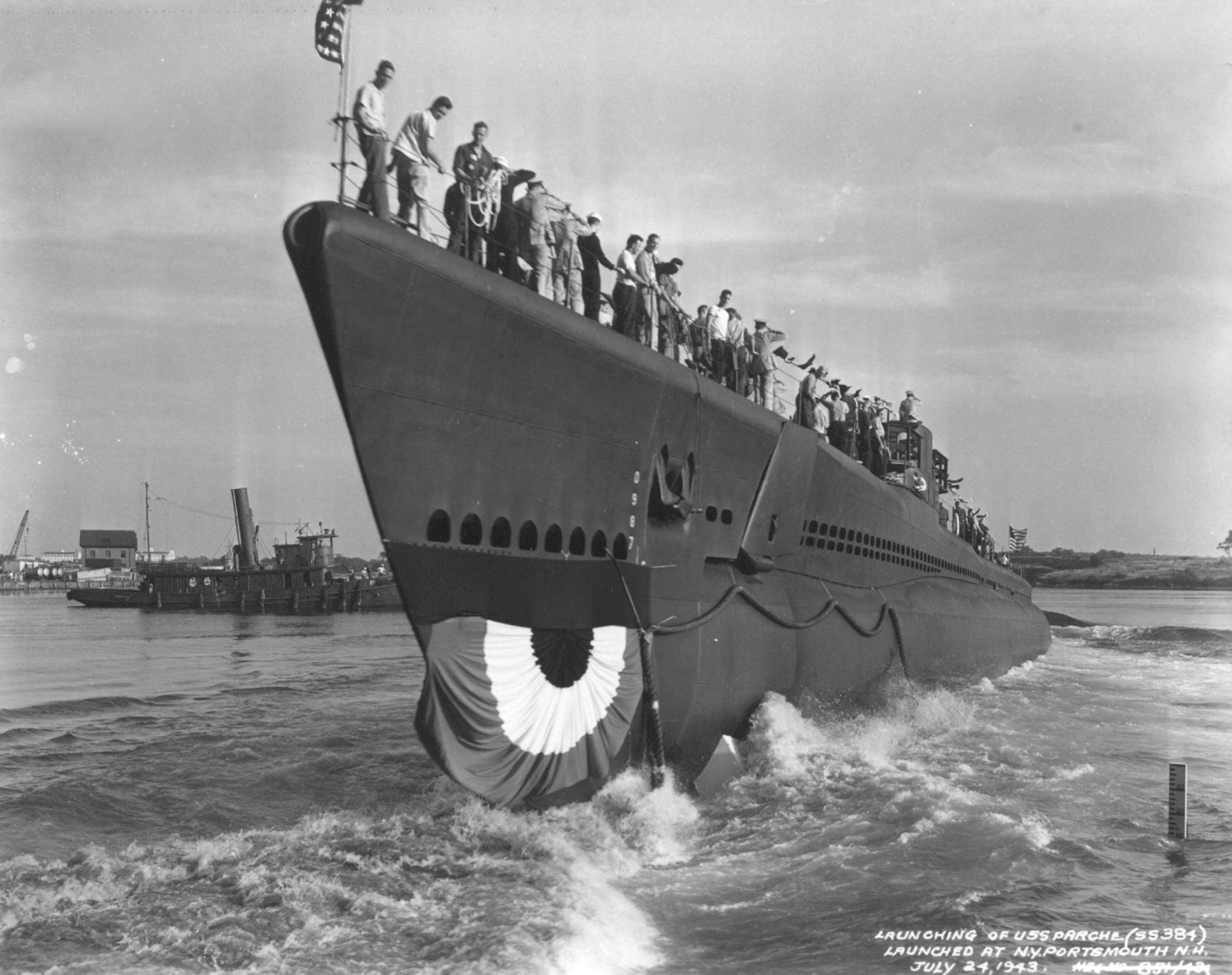 WWII Battleflag BC Patch Cat No c5881 USS Parche SS 384 