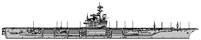 USS Forrestal - line drawing
